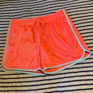"Danskin Now" orange running shorts, EUC, Large